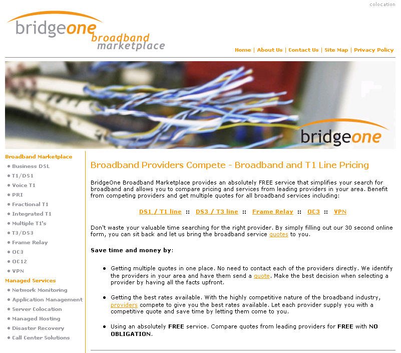 BridgeOne Broadband Marketplace, 2003